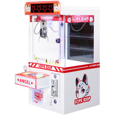 Red Coin-Operated LED Desktop Hardware Claw Arcade Machine