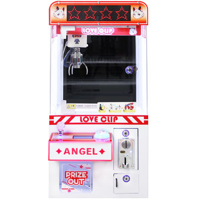 Red Coin-Operated LED Desktop Hardware Claw Arcade Machine
