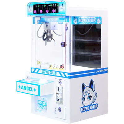 Blue Coin-Operated LED Desktop Hardware Claw Arcade Machine