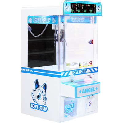 Blue Coin-Operated LED Desktop Hardware Claw Arcade Machine