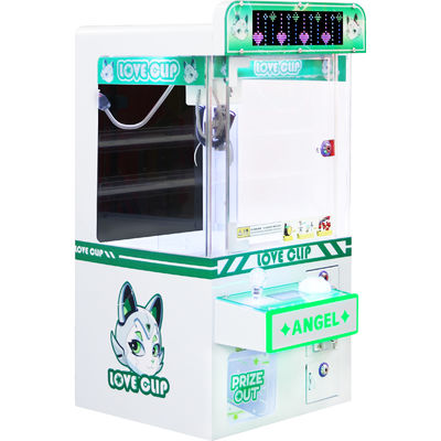Green Coin-Operated LED Desktop Hardware Claw Arcade Machine