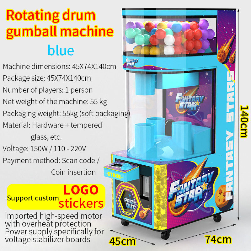 Blue Lucky Dino Coin-operated Automatic Toy Dispensing Arcade Game Machine (100mm)